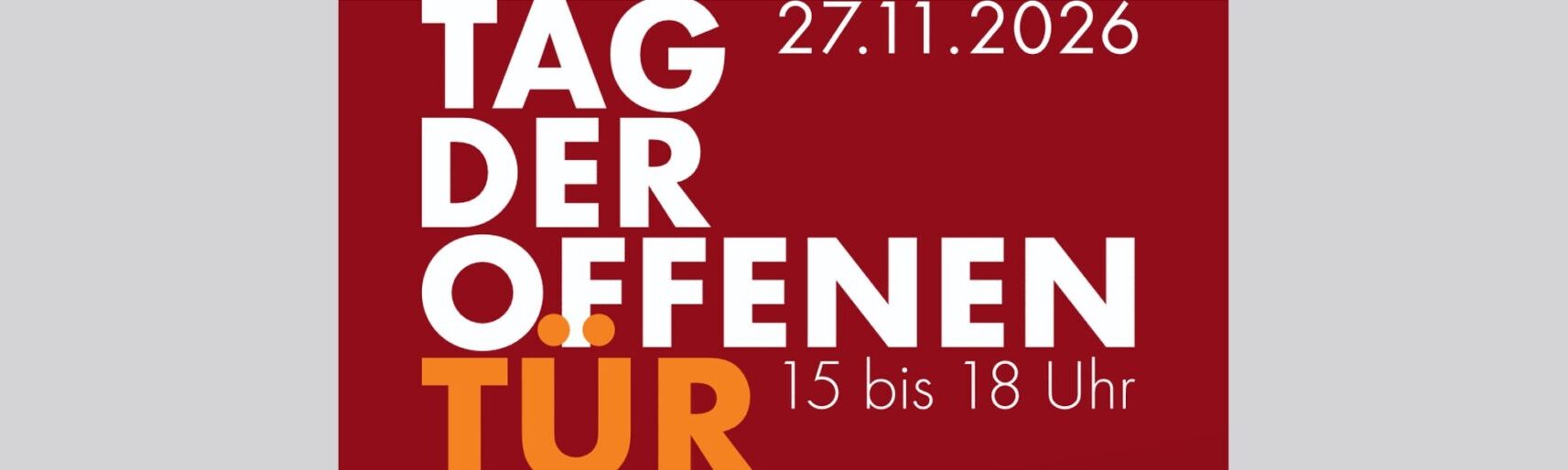 TdoT2026 Tag der offenen Tür, 27.11.2026